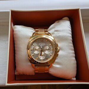 Gold hardware Coach watch